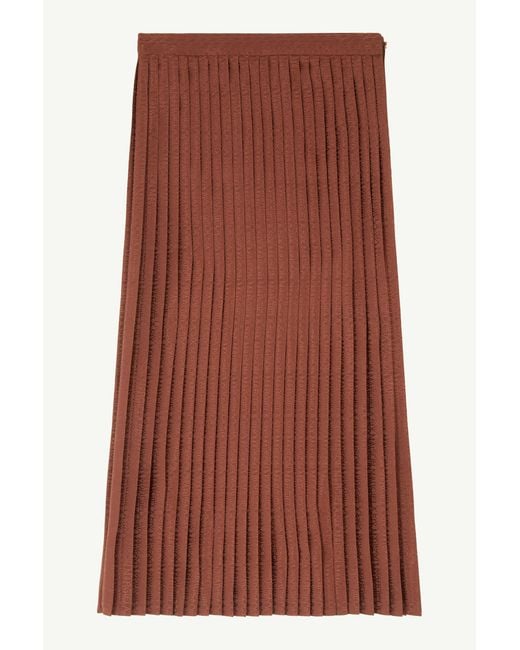 MM6 by Maison Margiela Brown Jacquard Midi Skirt