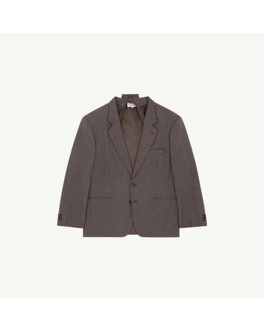 MM6 by Maison Margiela Brown Overized Wool Blazer