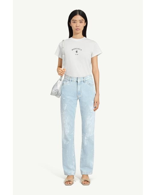 MM6 by Maison Margiela Blue Straight-Leg Jeans