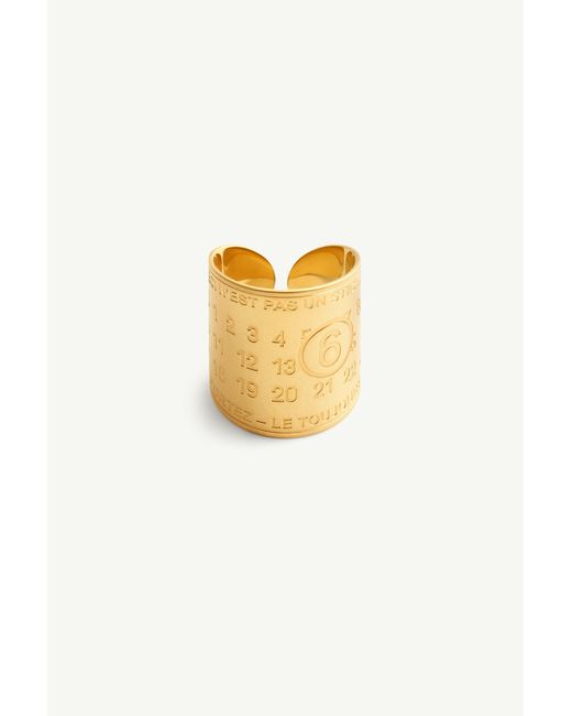MM6 by Maison Margiela Metallic Souvenir Sticker Band Ring