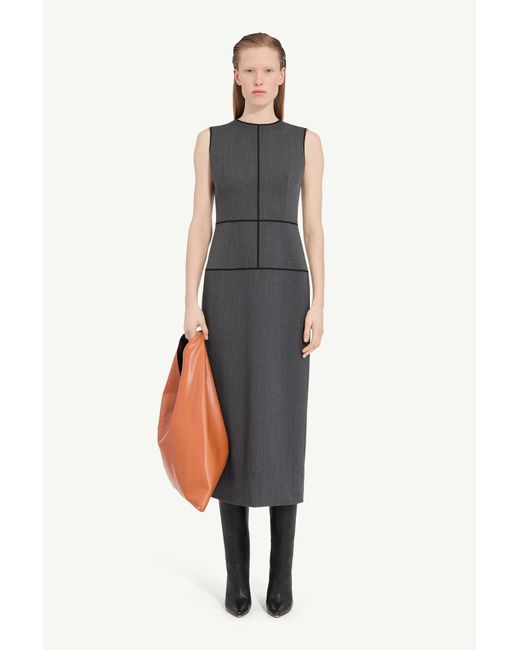 MM6 by Maison Margiela Gray Midi Dress