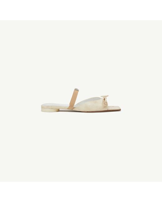 MM6 by Maison Margiela Metallic Bow-Detailed Leather Slingback Shoes