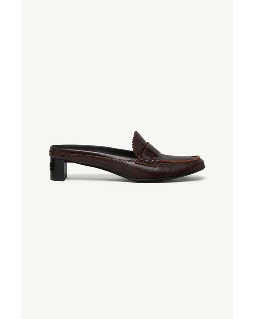 MM6 by Maison Margiela Black Swing Toe Leather Loafer