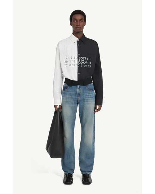 MM6 by Maison Margiela Blue Replaced Waist Jeans for men