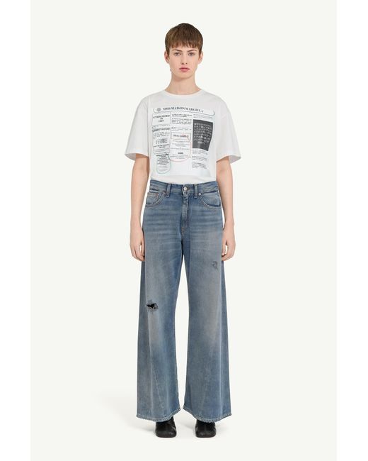 MM6 by Maison Margiela Blue Distressed Jeans