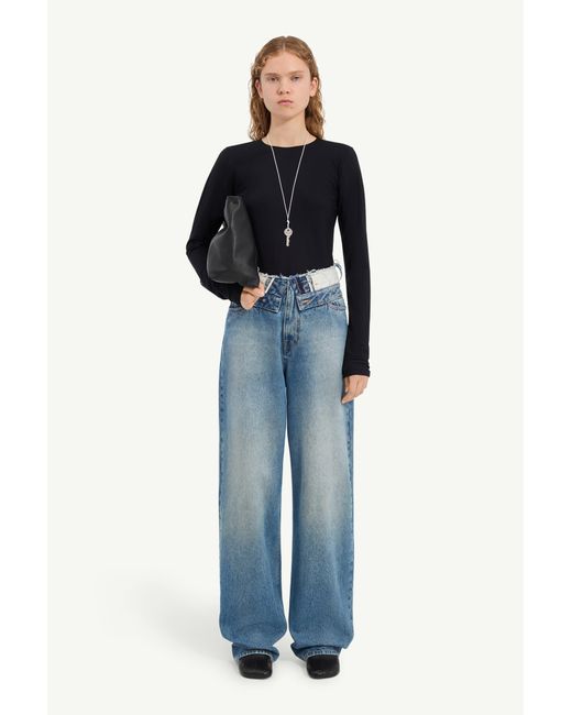MM6 by Maison Margiela Blue Straight-Leg Jeans