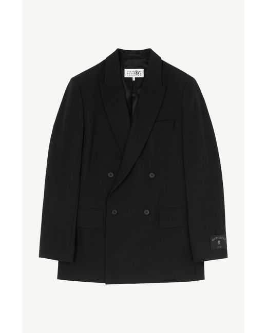 MM6 by Maison Margiela Black Wool Blend Suit Jacket