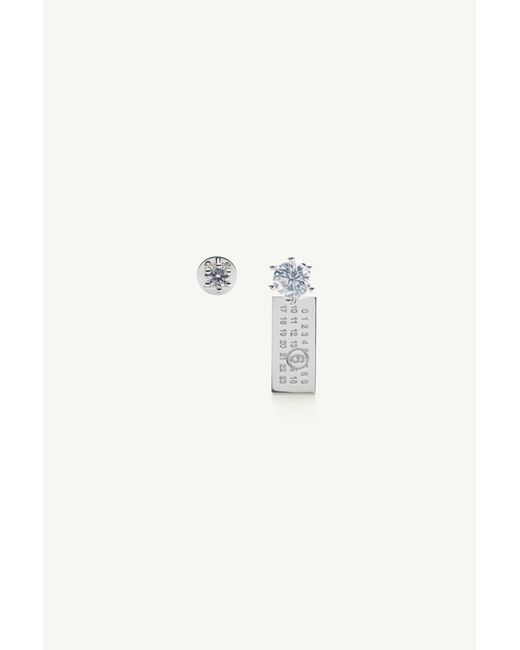 MM6 by Maison Margiela White Numeric Charm Earrings