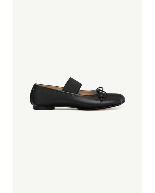 MM6 by Maison Margiela Black Anatomic Numeric Ballerinas