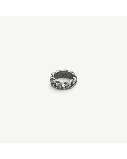 MM6 by Maison Margiela White Chain-Link Ring