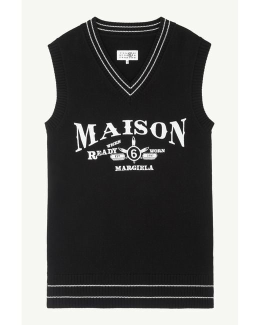 MM6 by Maison Margiela Black Knitted Dress