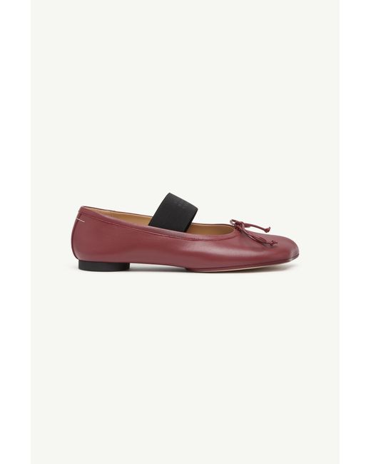 MM6 by Maison Margiela Brown Anatomic Numeric Ballerinas