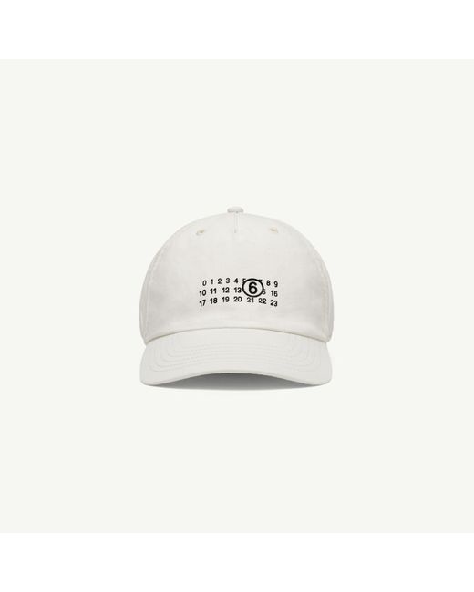 MM6 by Maison Margiela White Spiga 5-Panel Cap