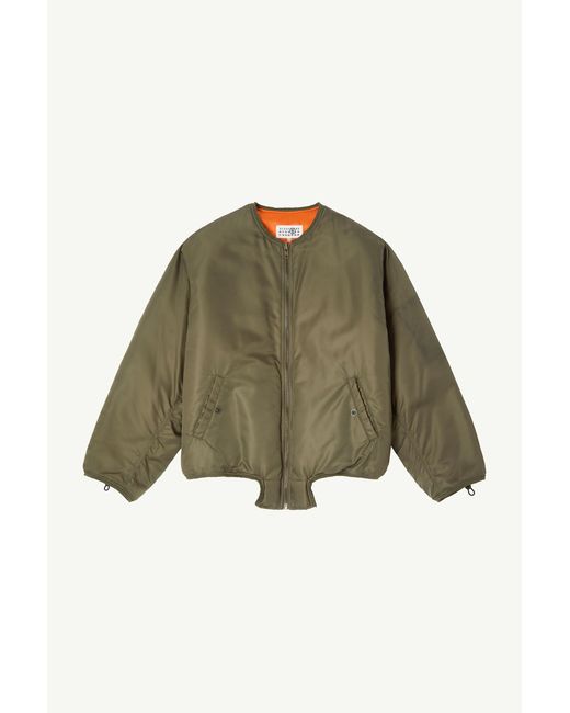 MM6 by Maison Margiela Green Nylon Jacket With Contrast Lining