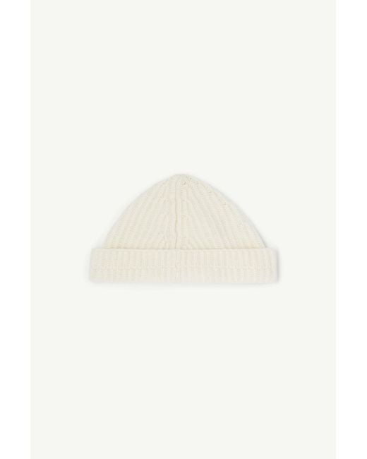 MM6 by Maison Margiela White Numeric Knit Beanie