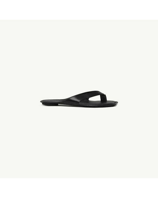 MM6 by Maison Margiela Black Anatomic Leather Flip Flops