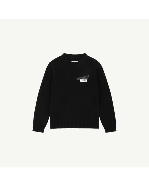MM6 by Maison Margiela Black Taped Label Jumper for men