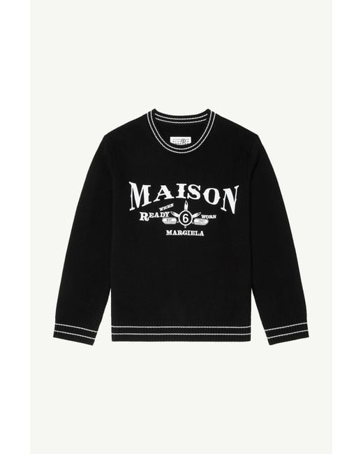 MM6 by Maison Margiela Black Wool Blend Jumper for men