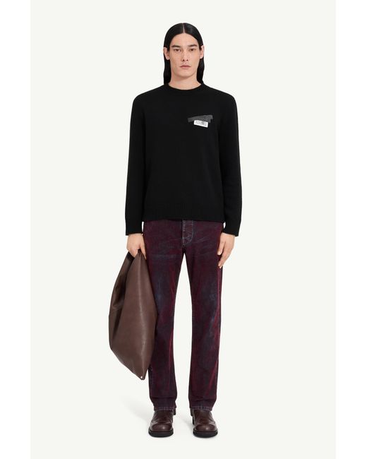 MM6 by Maison Margiela Black Taped Label Jumper for men