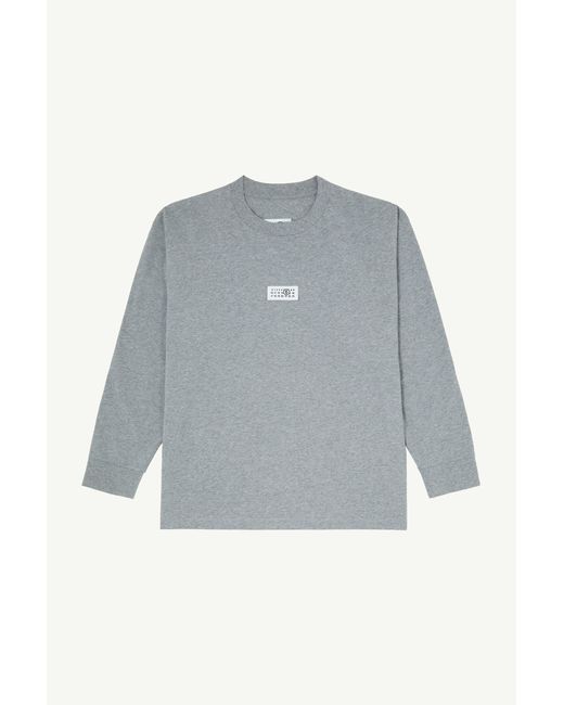 MM6 by Maison Margiela Blue Cotton Jersey Long-Sleeve Top for men