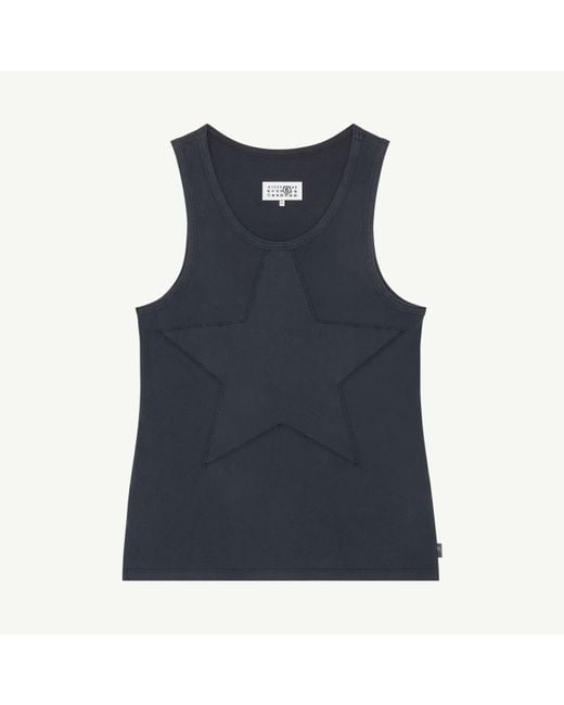 MM6 by Maison Margiela Blue Sleeveless Tank Top for men