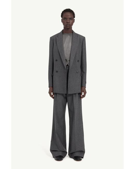 MM6 by Maison Margiela Gray Wollblazer, Frau, Größe
