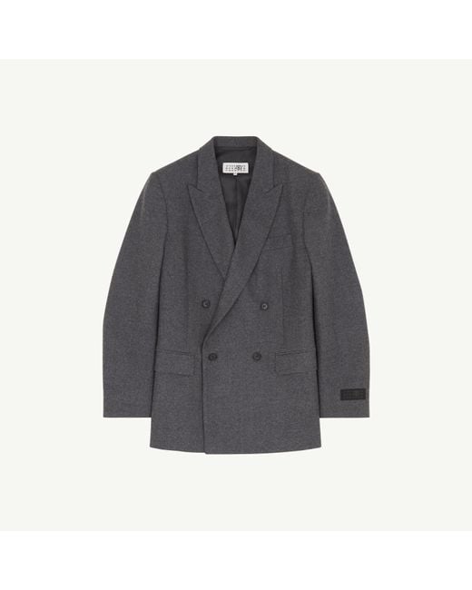 MM6 by Maison Margiela Gray Wollblazer, Frau, Größe