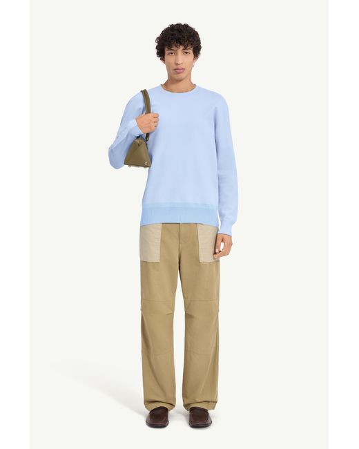MM6 by Maison Margiela Blue Fused Knit Jumper for men