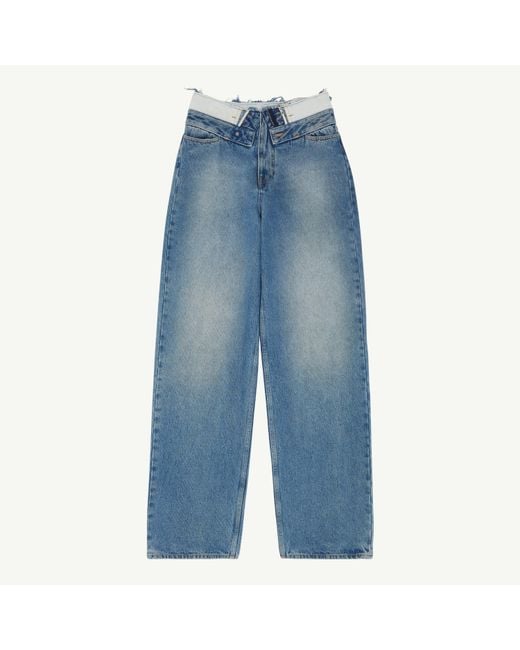 MM6 by Maison Margiela Blue Straight-Leg Jeans