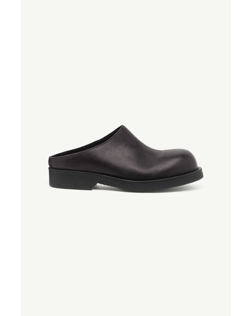 MM6 by Maison Margiela Black Leather Biker Mules for men