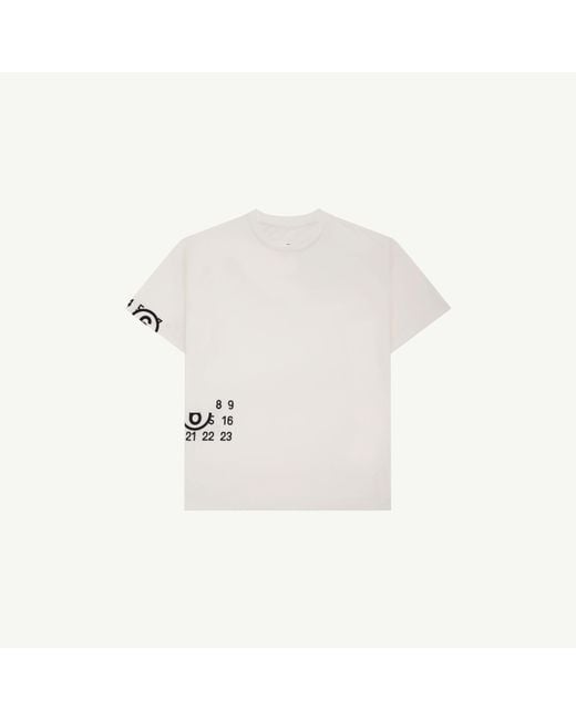 MM6 by Maison Margiela White Spiga T-Shirt