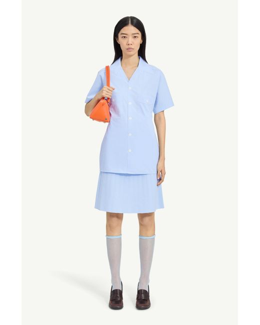 MM6 by Maison Margiela Blue Tailored Poplin Shirt