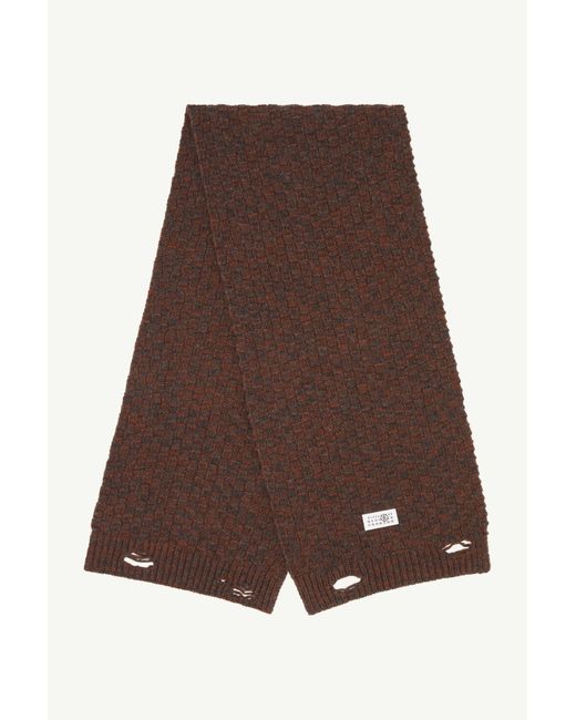 MM6 by Maison Margiela Brown Wool Scarf for men
