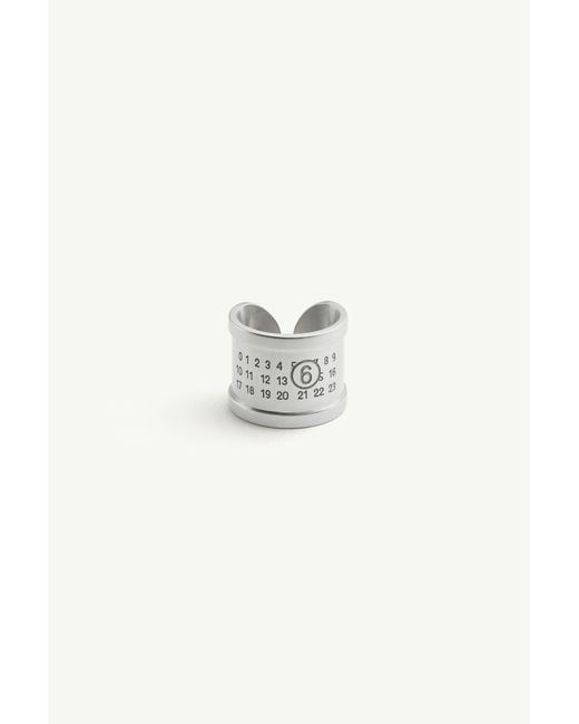 MM6 by Maison Margiela White Numeric Cuff Ring