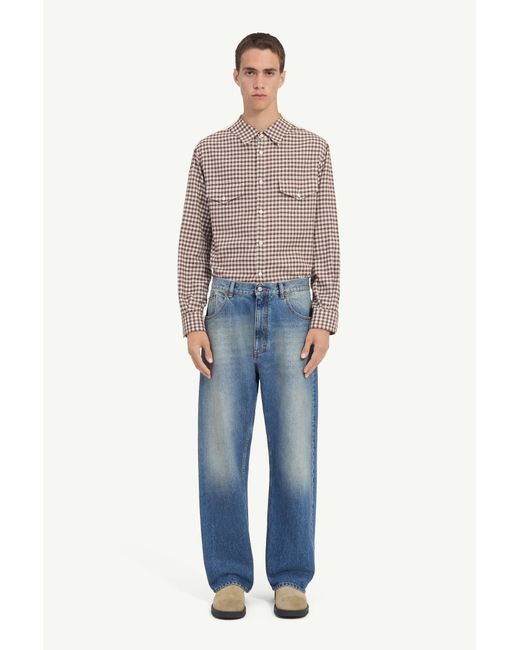 MM6 by Maison Margiela Blue Straight-Leg Jeans for men