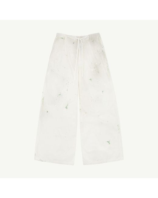 MM6 by Maison Martin Margiela White Painter Trousers