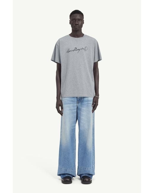MM6 by Maison Margiela Gray Cotton Jersey T-Shirt for men
