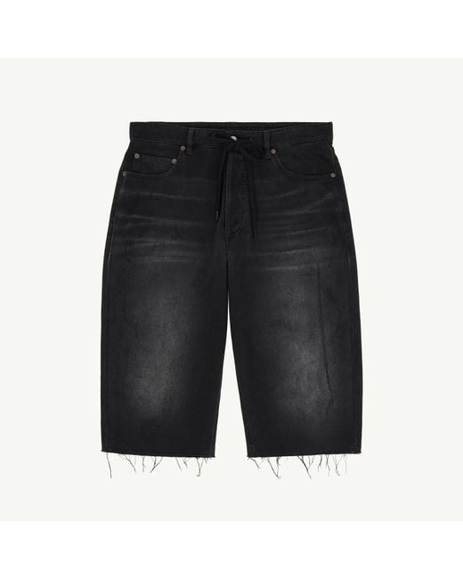 MM6 by Maison Margiela Black Denim Shorts for men