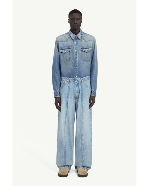 MM6 by Maison Margiela Blue Wide-Leg Jeans for men