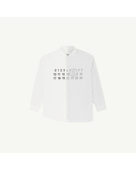 MM6 by Maison Margiela White Poplin Shirt for men