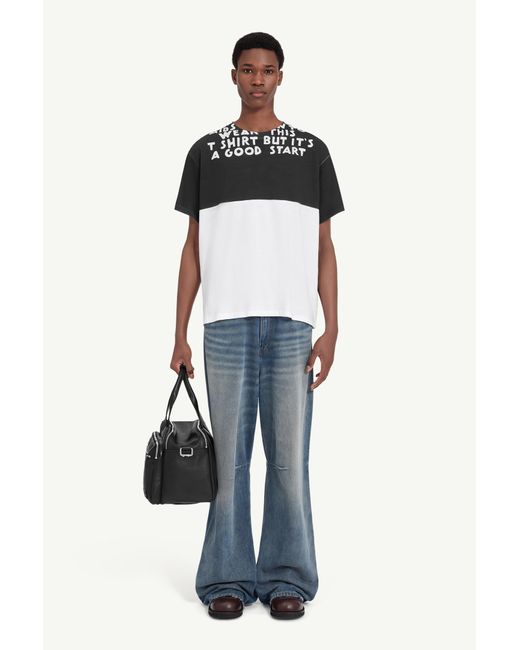 MM6 by Maison Margiela Black Sida T-Shirt for men