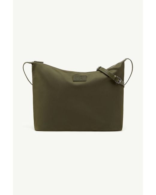 MM6 by Maison Margiela Green Nylon Twill Crossbody Bag