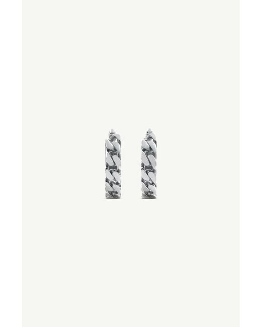 MM6 by Maison Margiela Gray Burnished Chain Earrings