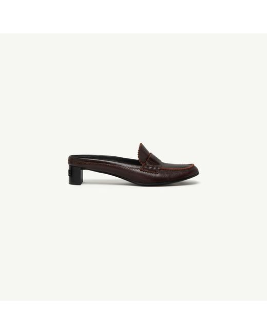 MM6 by Maison Margiela Black Swing Toe Leather Loafer