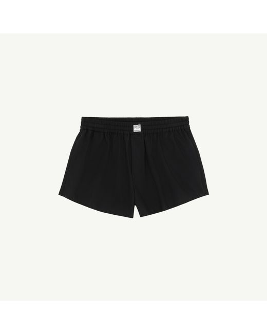 MM6 by Maison Margiela Black Cotton Poplin Shorts