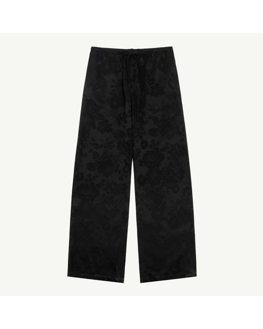 MM6 by Maison Margiela Black Jacquard Trousers