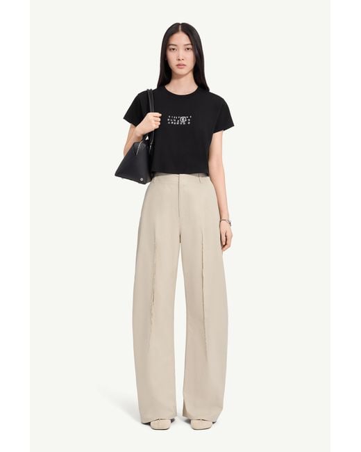MM6 by Maison Margiela Black Flipped-Print Overdyed T-Shirt