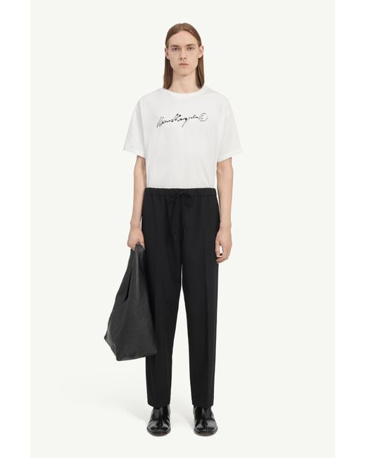 MM6 by Maison Margiela Black Wool Blend Trousers for men