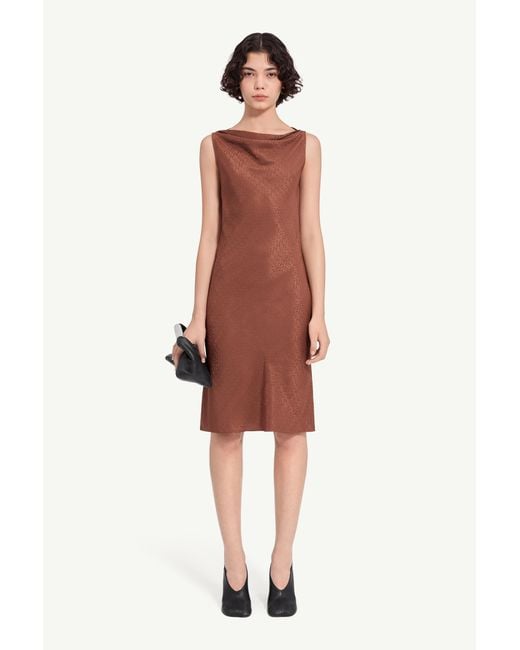 MM6 by Maison Margiela Brown Jacquard Dress