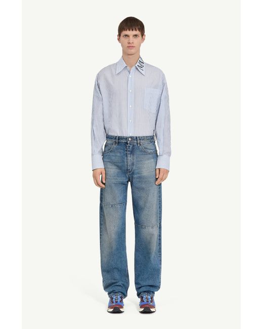 MM6 by Maison Margiela Blue Tapered Jeans for men